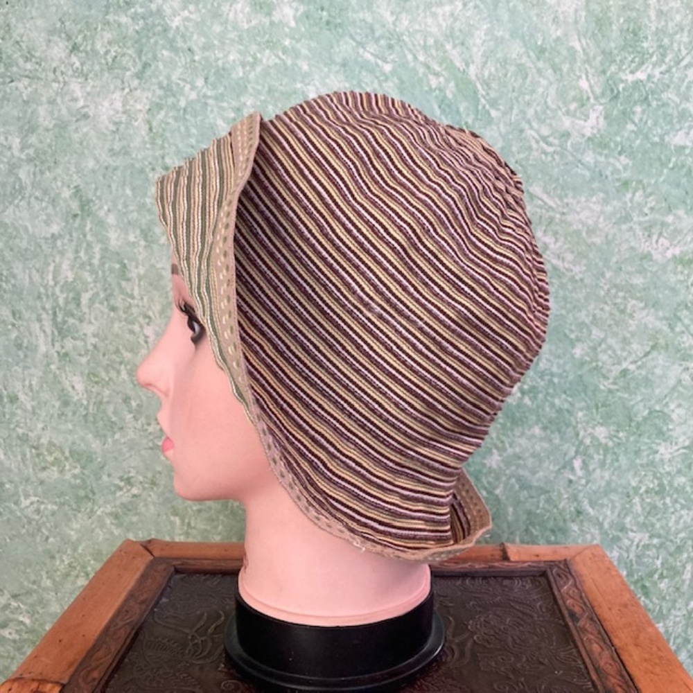American Eagle Outfitters Striped Multicolor Bucket Hat - Brown/Green